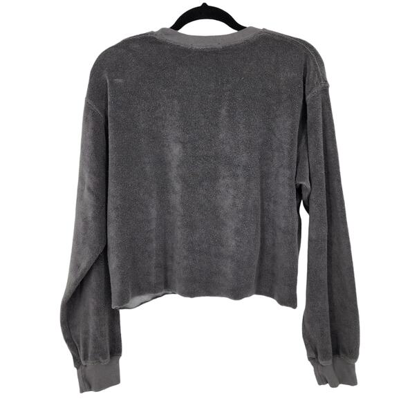 Sub_Urban Riot Cropped Terry Gigi Pullover Cotton Blend Sweatshirt Size Medium - Picture 5 of 5